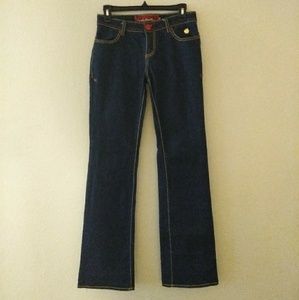 Vintage Apple Bottom Jeans Classic w/Red Apples 8